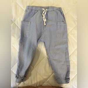 H&M Kids Blue and White Striped Joggers